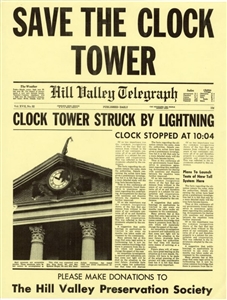 Back to The Future (1985) - Save the Clock Tower Flyer