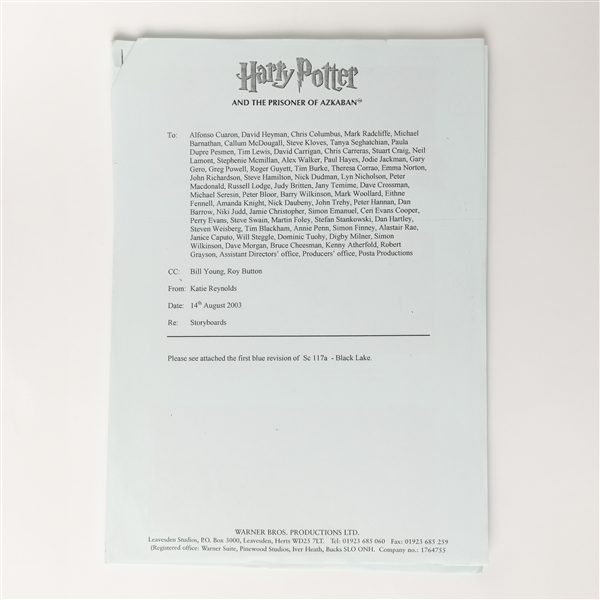 Harry Potter and the Half Blood Prince (2009) - Annotated Storyboard Collection